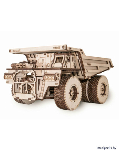 Деревянный 3D-конструктор Eco Wood Art BELAZ 75600