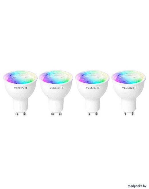 Комплект умных ламп Xiaomi Yeelight LED Smart Bulb W1 4шт многоцветные