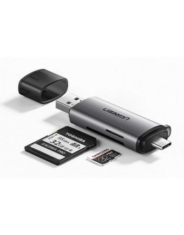 Кардридер UGREEN Card Reader USB-C + USB-A 3.0 для карт памяти TF/SD (50706)