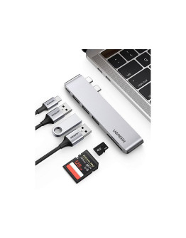 USB-концентратор для MacBook UGREEN USB Type-C Hub 6 в 2 (60560)