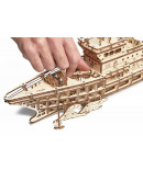 Механический 3D-пазл из дерева Wood Trick Исследовательская Яхта (Корабль)