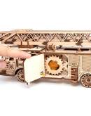 Деревянный 3D-конструктор Eco Wood Art Пожарная машина с лестницей