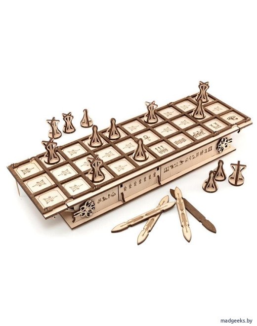 Деревянный 3D-конструктор Eco Wood Art Настольная игра Gameset Ур и Сенет