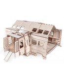 Деревянный 3D-конструктор Lemmo Пикник (Домик для кукол на колесах)
