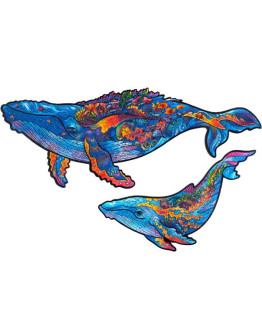 Деревянный пазл Unidragon Млечные киты (25 x 15 см, 98 дет.)