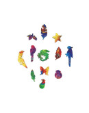 Деревянный пазл Unidragon Игривые попугаи (33 x 19 см, 104 дет.)