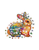 Деревянный пазл Unidragon Драгоценный Кролик (36 x 37 см, 309 дет.)