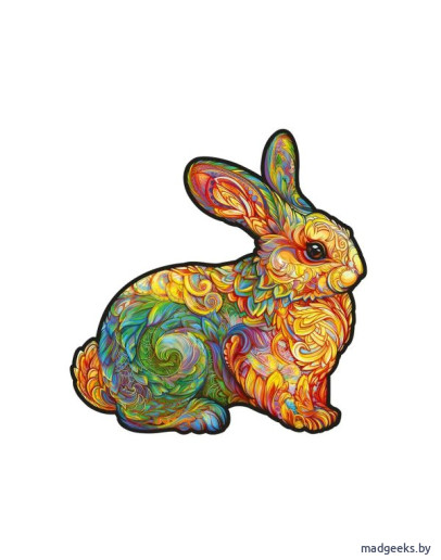 Деревянный пазл Unidragon Драгоценный Кролик (36 x 37 см, 309 дет.)