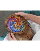 Деревянный пазл Unidragon Мандала Спирального Воплощения (33 x 33 см, 350 дет.)