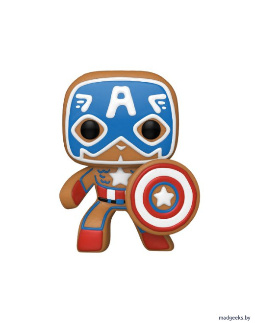 Фигурка Funko POP! Bobble: Marvel праздники: Пряничный Человечек Капитан Америка (933) 50657