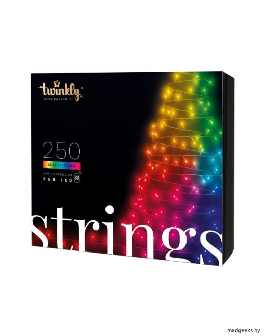 Smart-гирлянда Twinkly Strings - 250 шт. (20 м) RGB + BT + Wi-Fi Generation II