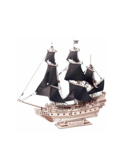 Деревянный 3D-конструктор Lemmo Пиратский корабль Черное Сердце