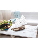 Деревянный 3D-конструктор Eco Wood Art Корабль c парусами Джонка