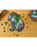 Деревянный пазл Unidragon Серьезная панда (18 × 24 см, 110 дет.)