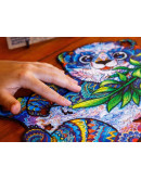 Деревянный пазл Unidragon Серьезная панда (18 × 24 см, 110 дет.)