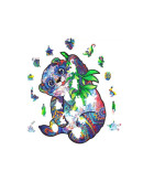 Деревянный пазл Unidragon Серьезная панда (18 × 24 см, 110 дет.)