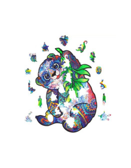 Деревянный пазл Unidragon Серьезная панда (18 × 24 см, 110 дет.)