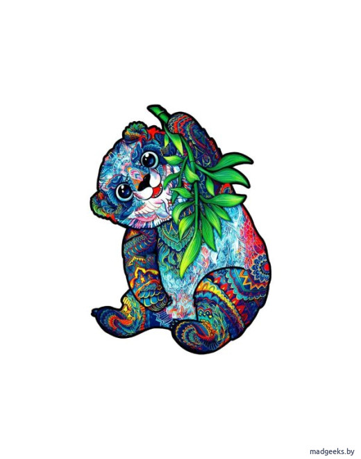 Деревянный пазл Unidragon Серьезная панда (25 × 33 см, 215 дет.)