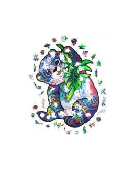 Деревянный пазл Unidragon Серьезная панда (31 × 41 см, 318 дет.)