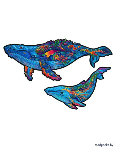 Пазлы: Деревянный пазл Unidragon Млечные киты (43 x 27 см, 268 дет.) Деревянный пазл Unidragon Млечные киты (43 x 27 см, 268 дет.)