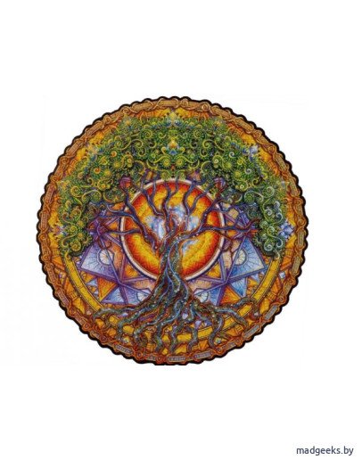 Пазлы: Деревянный пазл Unidragon Мандала Дерево жизни (25 x 25 см, 200 дет.) Деревянный пазл Unidragon Мандала Дерево жизни (25 x 25 см, 200 дет.)