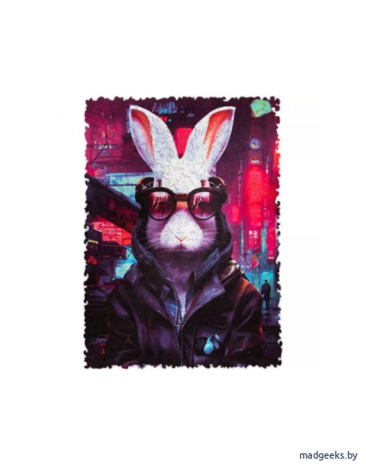 Пазлы: Деревянный пазл Unidragon Кибер Кролик (31 x 23 см, 250 дет.) Деревянный пазл Unidragon Кибер Кролик (31 x 23 см, 250 дет.)