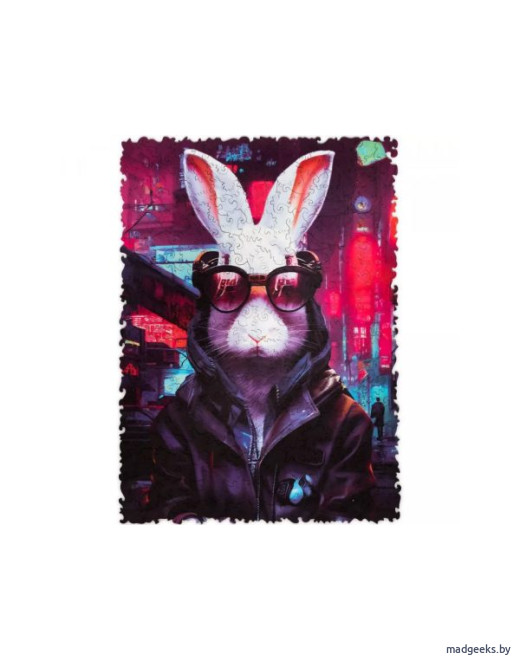 Деревянный пазл Unidragon Кибер Кролик (31 x 23 см, 250 дет.)