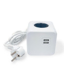 Удлинитель RocketSocket Cube Extended (4 евророзетки 16A, 2 USB A, с блоком 5В/2.1А, кабель 1,5м)