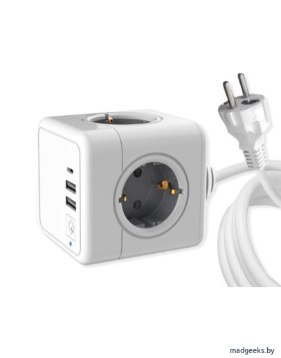 Аксессуары для дома: Удлинитель RocketSocket Cube Extended (4 евророзетки 16A, 3 USB, с блоком 5В/3.0А, кабель 1,5м ) Удлинитель RocketSocket Cube Extended (4 евророзетки 16A, 3 USB, с блоком 5В/3.0А, кабель 1,5м )