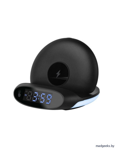 Настольные часы с беспроводной зарядкой Rombica Chronos