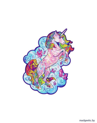 Деревянный пазл Unidragon Вдохновляющий Единорог (32 × 26 см, 195 дет.)