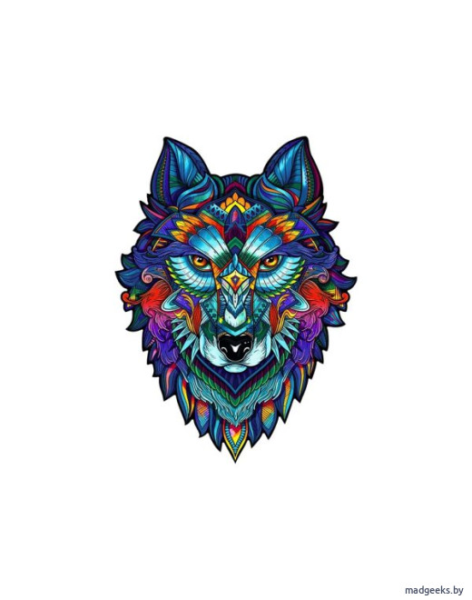 Деревянный пазл Unidragon Величественный Волк (24 × 17 см, 99 дет.)