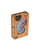 Деревянный пазл Unidragon Радужный хамелеон (19 × 24 см, 107 дет.)