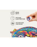 Деревянный пазл Unidragon Радужный хамелеон (19 × 24 см, 107 дет.)