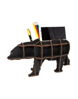 Сборная модель Eco Wood Art Design Настольный органайзер Медведь