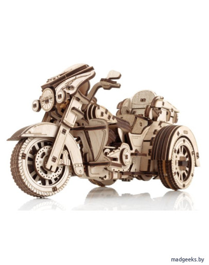 Деревянный 3D-конструктор Eco Wood Art Мотоцикл Трайк