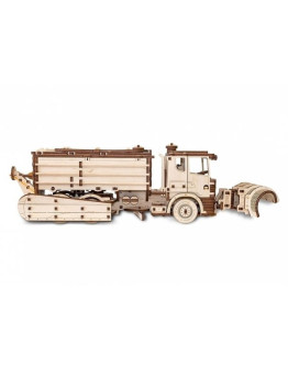 Деревянный 3D-конструктор Eco Wood Art Снегоуборочная машина