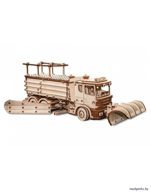 Деревянный 3D-конструктор Eco Wood Art Снегоуборочная машина