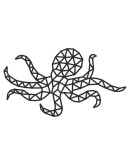 Деревянный интерьерный пазл Eco Wood Art Design Большой Осьминог