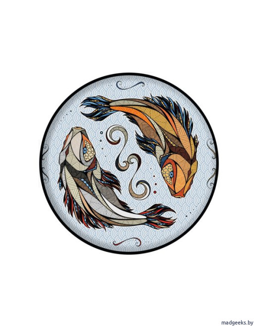 Деревянный пазл Eco Wood Art Карпы Кои (Рыбы) L (40 × 40 см)