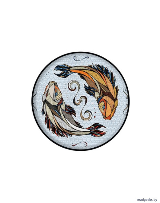 Деревянный пазл Eco Wood Art Карпы Кои (Рыбы) S (20 × 20 см)