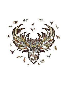 Деревянный пазл Eco Wood Art Мудрая Сова L (40 × 42 см)