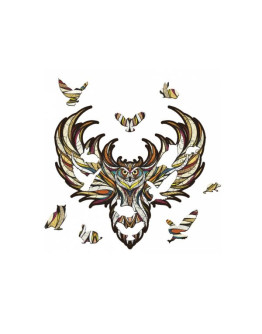 Деревянный пазл Eco Wood Art Мудрая Сова S (21 × 22 см)