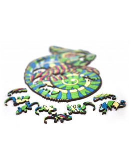 Деревянный пазл Eco Wood Art Хамелеон S (26 × 20 см)