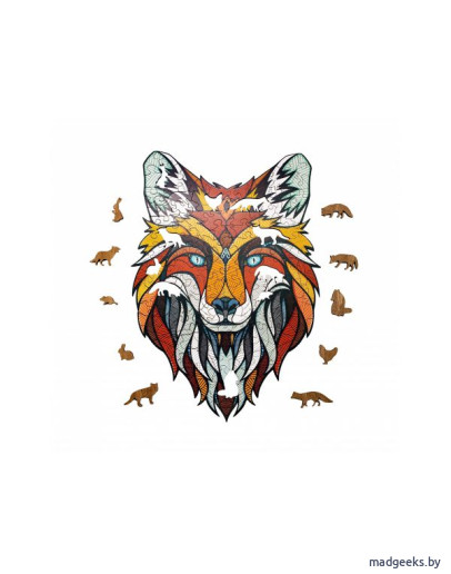 Пазлы: Деревянный пазл Eco Wood Art Хитрый Лис S (28 × 20 см) Деревянный пазл Eco Wood Art Хитрый Лис S (28 × 20 см)
