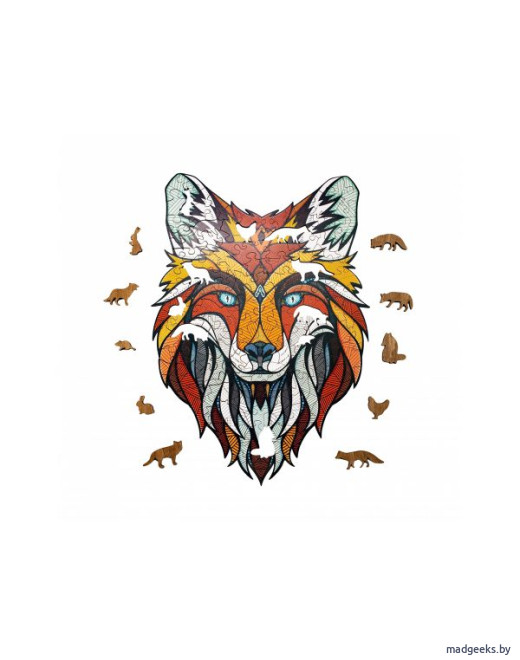 Деревянный пазл Eco Wood Art Хитрый Лис S (28 × 20 см)