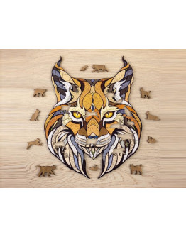 Деревянный пазл Eco Wood Art Рысь S (25 × 20 см)