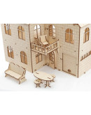 Деревянный 3D-конструктор Eco Wood Art Кукольный дом с лифтом