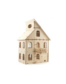 Деревянный 3D-конструктор Eco Wood Art Кукольный дом с лифтом