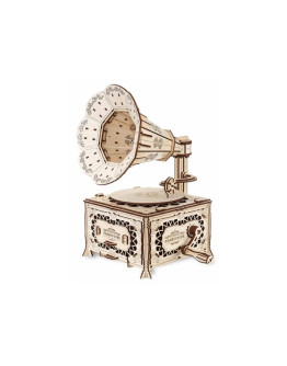 Деревянный 3D-конструктор Eco Wood Art Граммофон